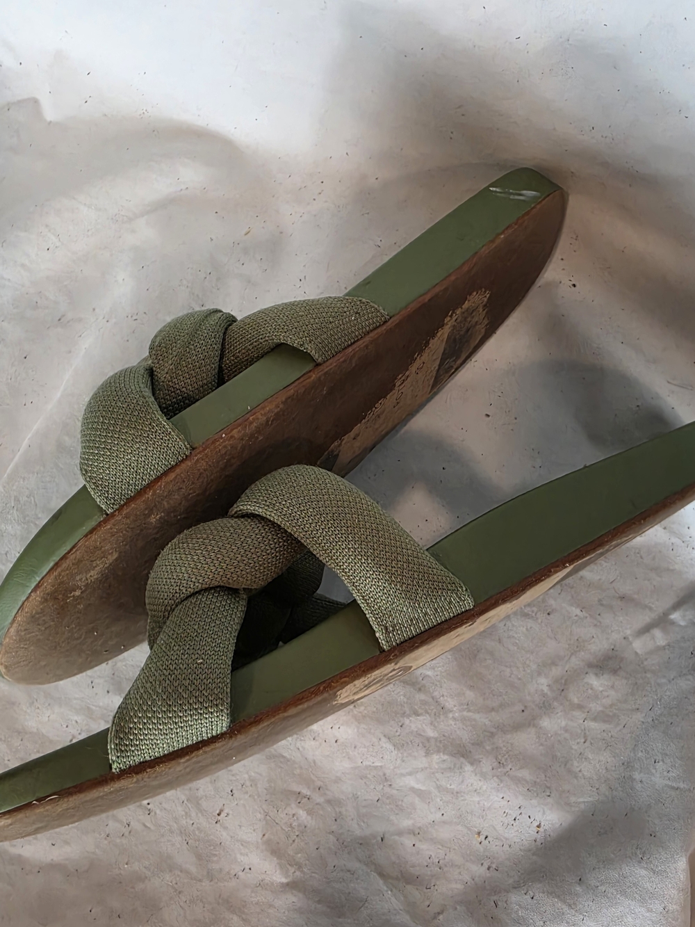 Rothy's Bubble Slide Sandals Size 10 Olive Green Braided - Picture 5 of 13